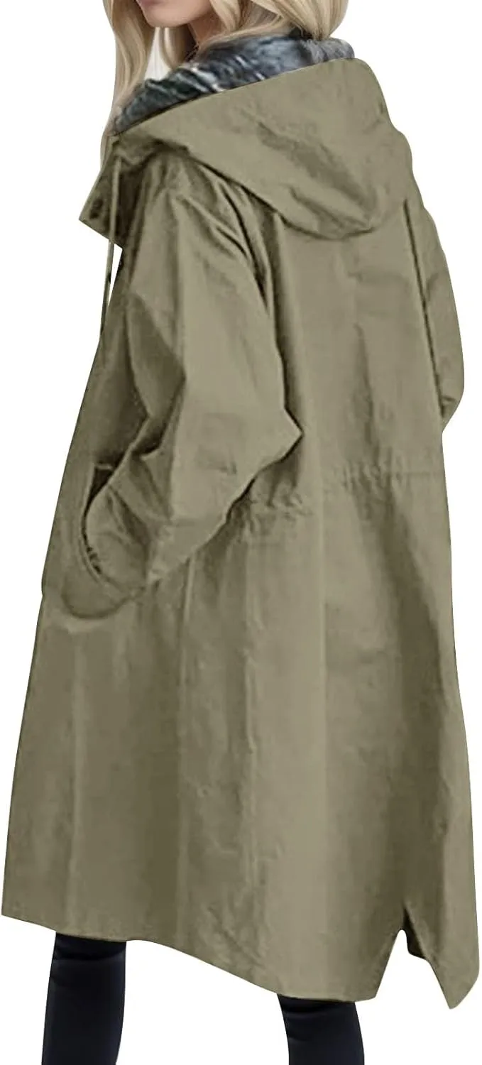 2023 Women's Trench Coat Long Double-Breasted Fall Fashion Windbreaker Jackets Classic Lapel Slim Overcoat Outerwear
