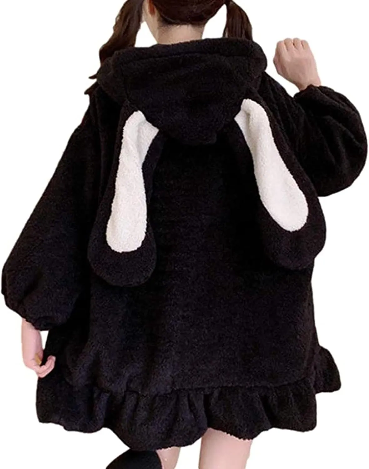 2024 Fall Hoodie Jacket Coat Bunny Cute Hoodie Thick Blouse Top Fall Fashion 2024 Womens Jackets Casual Womens