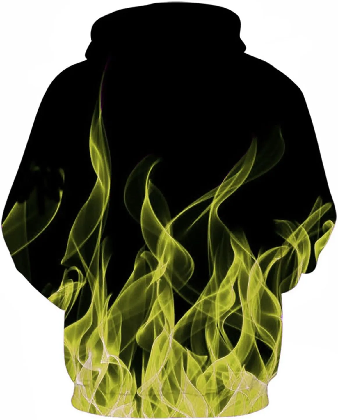 3D Flame Print Hoodies for Men Women Long Sleeves Casual Shirt Hooded Pullover Loose Tops with Pockets