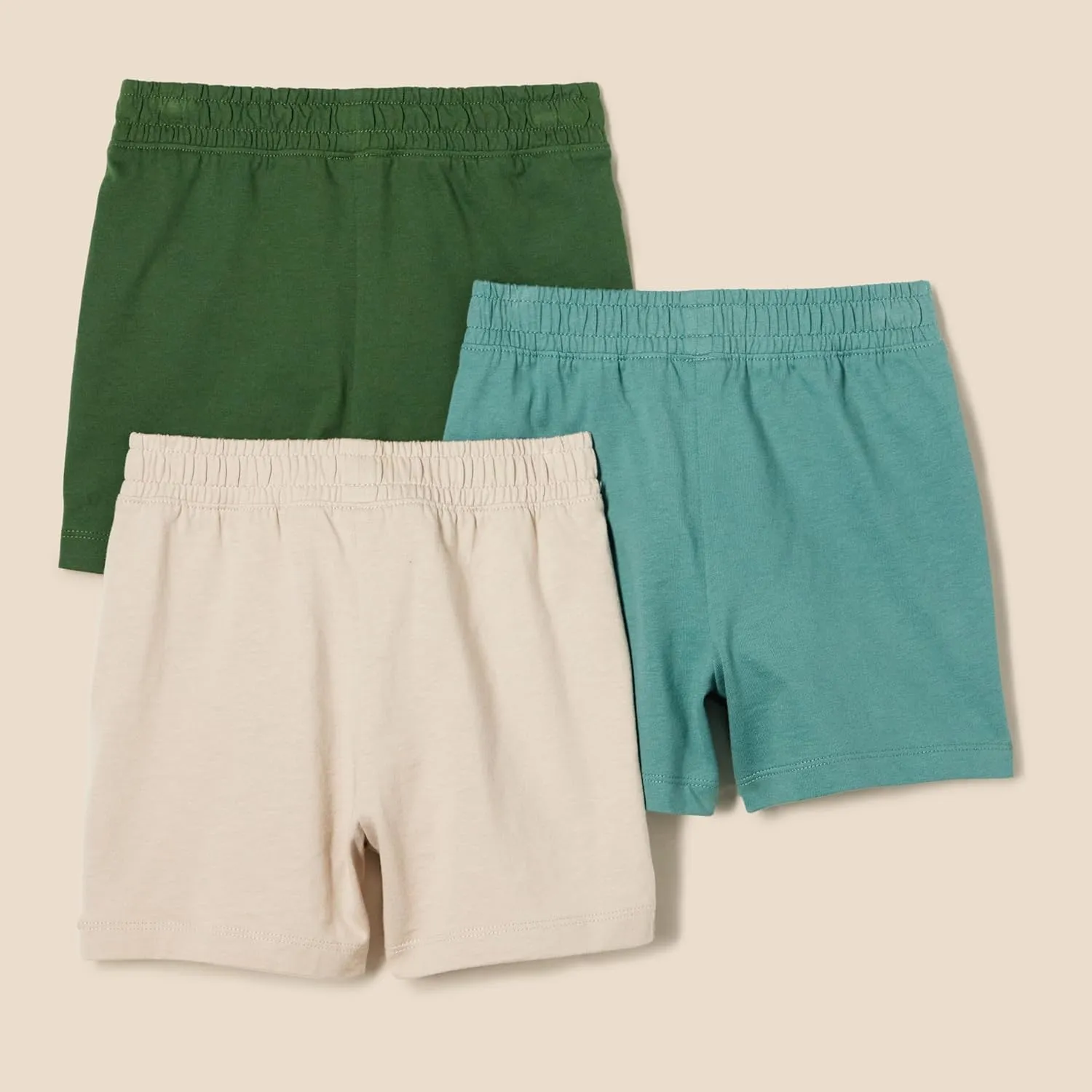 Amazon Essentials Boys and Toddlers' Cotton Jersey Shorts, Pack of 3