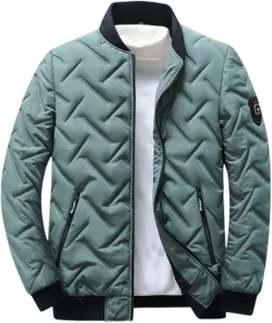 BIFUTON Mens Lightweight Puffer Jackets Warm Puffy Winter Down Jacket Windproof Quilted Coat Zipper Thick Fleece Jackets