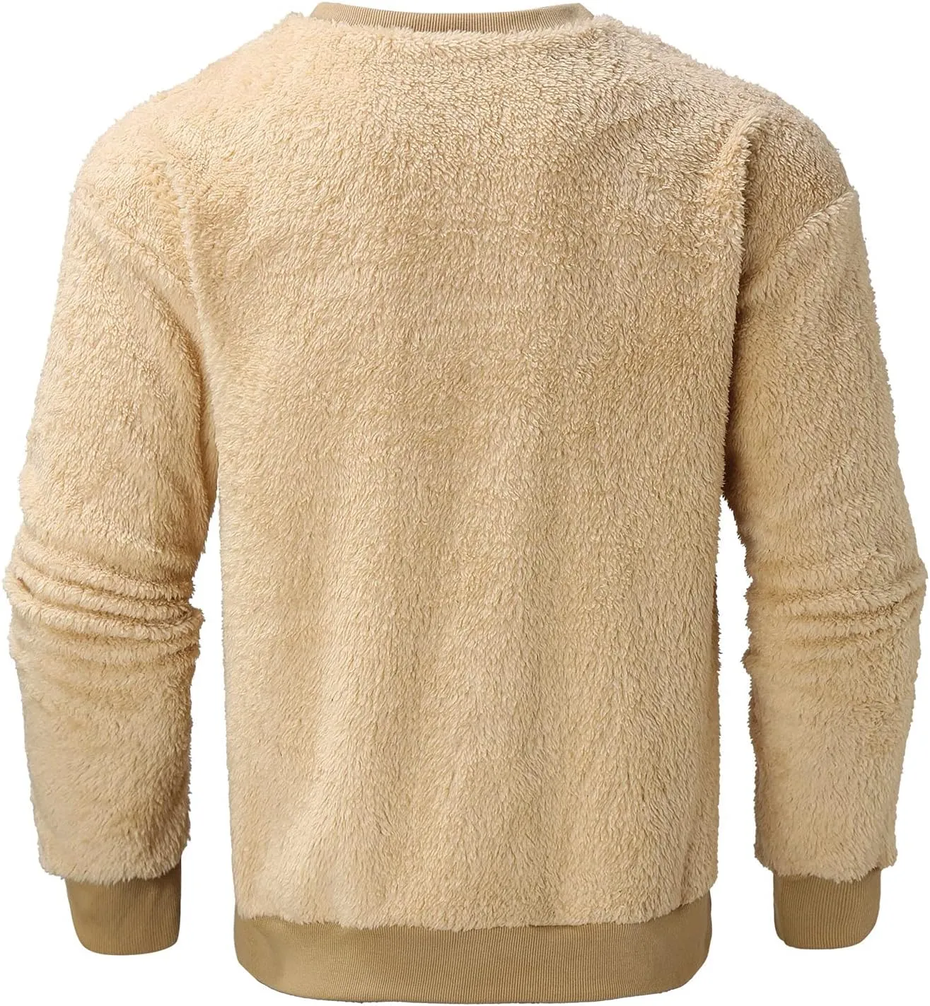 BIFUTON Sweaters for Men, Men's Crewneck Sweater Soft Casual Sweaters for Men Solid Color Classic Pullover Fleece Sweatshirts