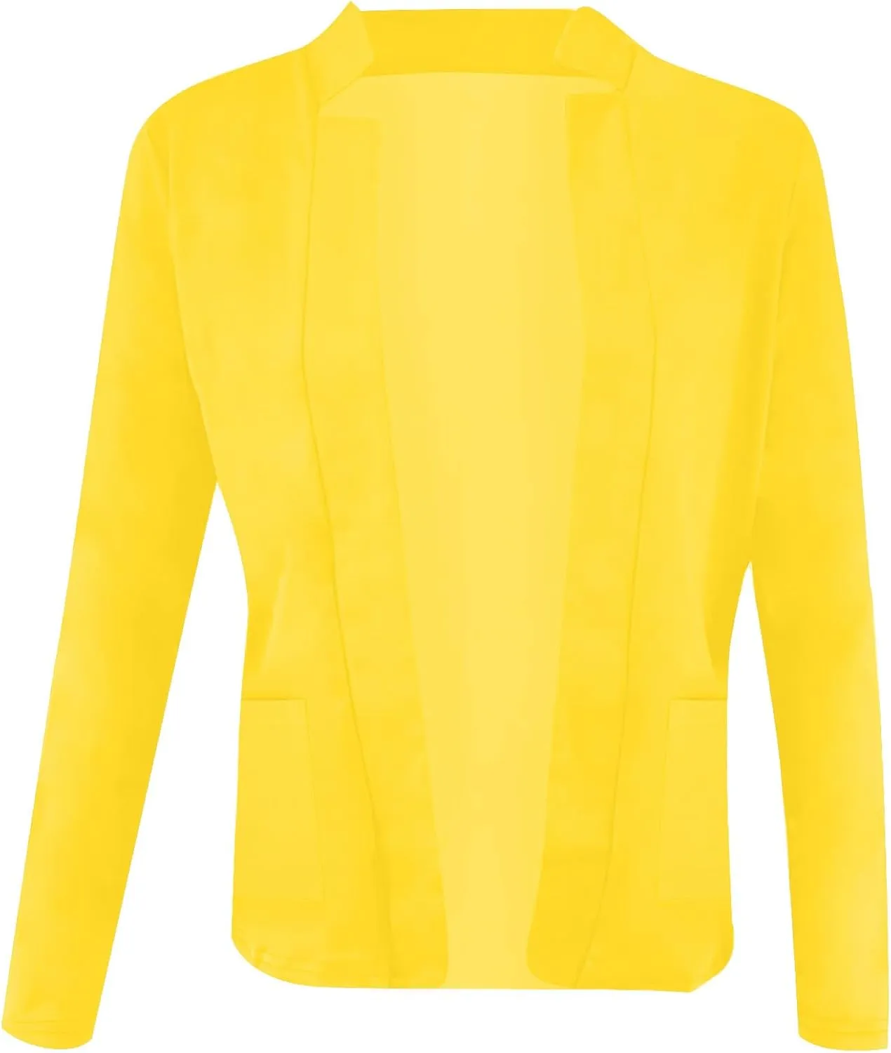 Binmer Women Lightweight Long Sleeve Crop Blazer Casual Open Front Business Suit Notched Collar Work Office Coat Plus Size