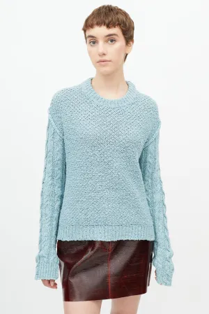 Blue Hila Cable Knit Sweater