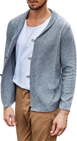 Button Down Cardigan for Men Lightweight Sweaters Cable Knit Sweater Long Sleeve Casual Shirts Oversized Fall Coat
