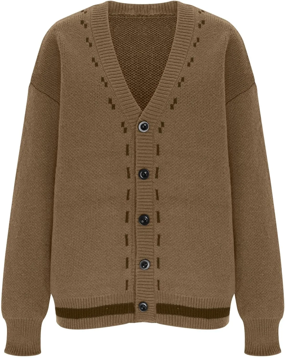 Button Down Cardigan Men V Neck Cable Knit Sweater Casual Knit Cardigan Plus Size Solid Color Sweater Winter Sweaters