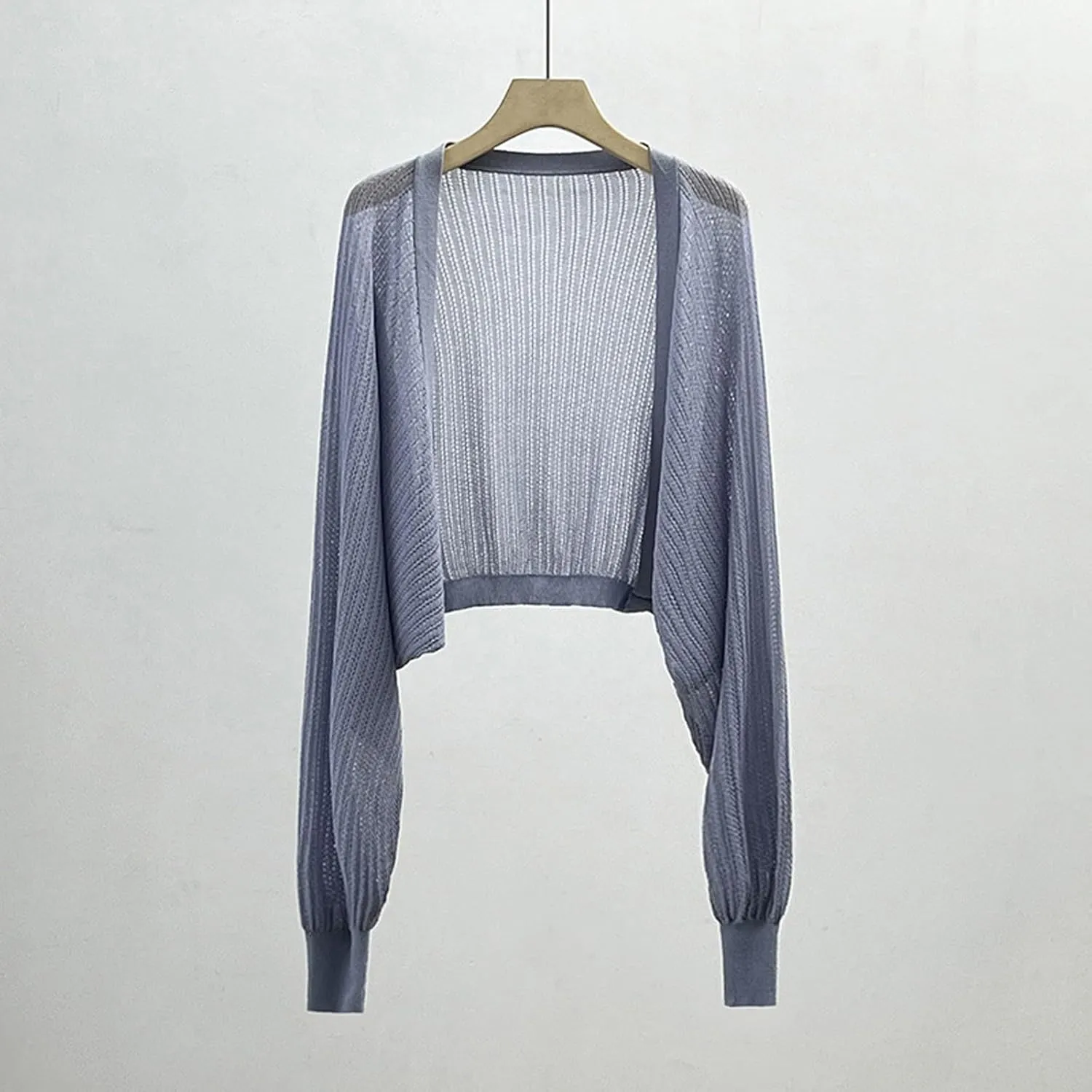Cardigan for Women Open Front Sun Knit Thin Ice Silk Coat Shawl,Long Sleeve Lightweight Cardigan Bolero Shrug