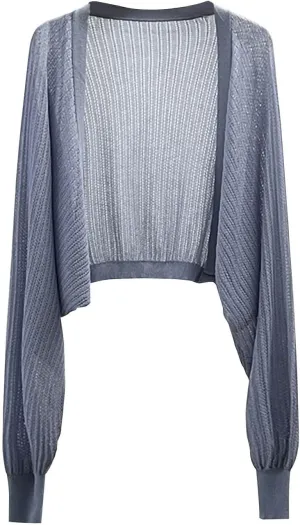 Cardigan for Women Open Front Sun Knit Thin Ice Silk Coat Shawl,Long Sleeve Lightweight Cardigan Bolero Shrug