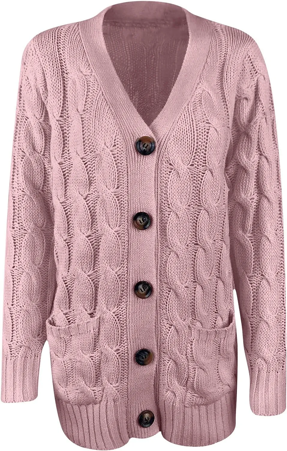 Cardigan Sweaters for Women Button Long Sleeve Cable Knit Sweater Loose Open Front Casual Fall Fashion Cardigans