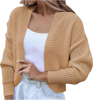 Cardigan Sweaters for Women Lightweight Open Front Cardigans Loose Casual Long Sleeve Cropped Fall Winter Clothes