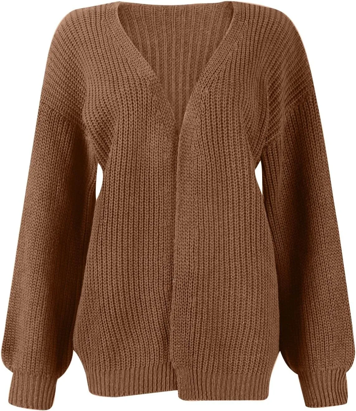 Cardigan Sweaters for Women Open Front Long Sleeve Coat Knit Cropped Sweaters Solid Color Fashion Outwear Cardigan
