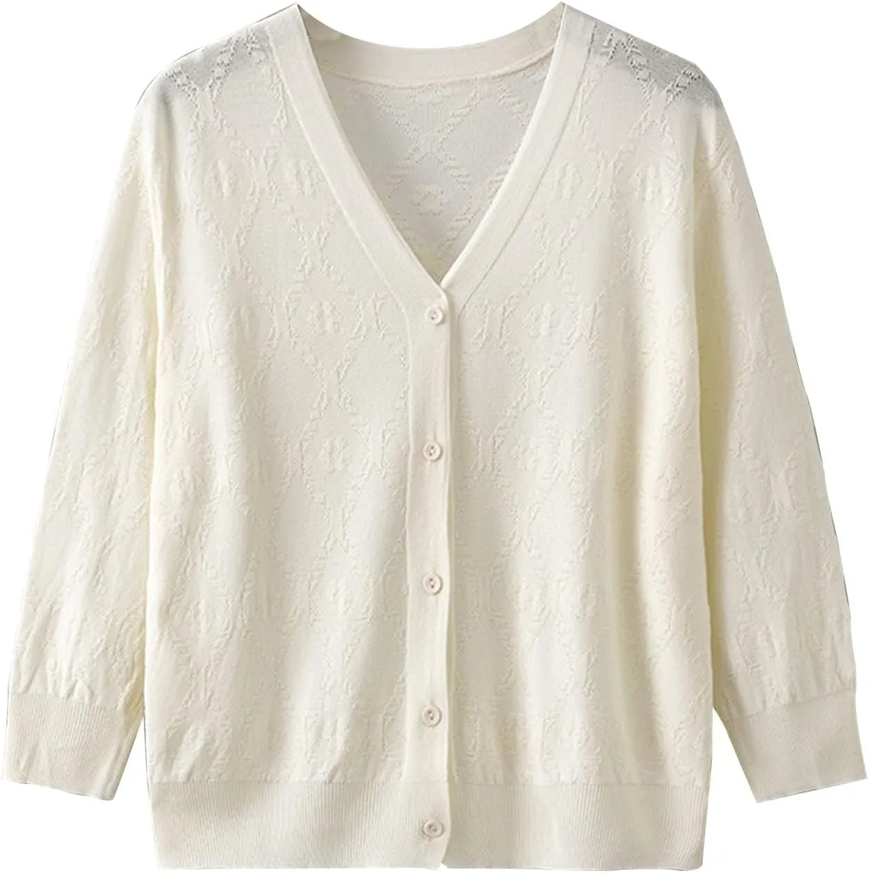 Cardigans for Women Long Sleeve Knit Coat V-Neck Button Down Lightweight Cardigan Sweater Open Front Knitwear Jackets