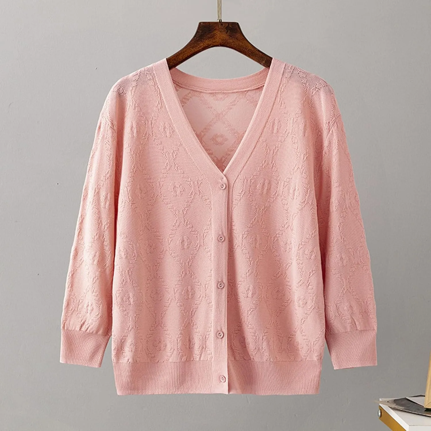 Cardigans for Women Long Sleeve Knit Coat V-Neck Button Down Lightweight Cardigan Sweater Open Front Knitwear Jackets