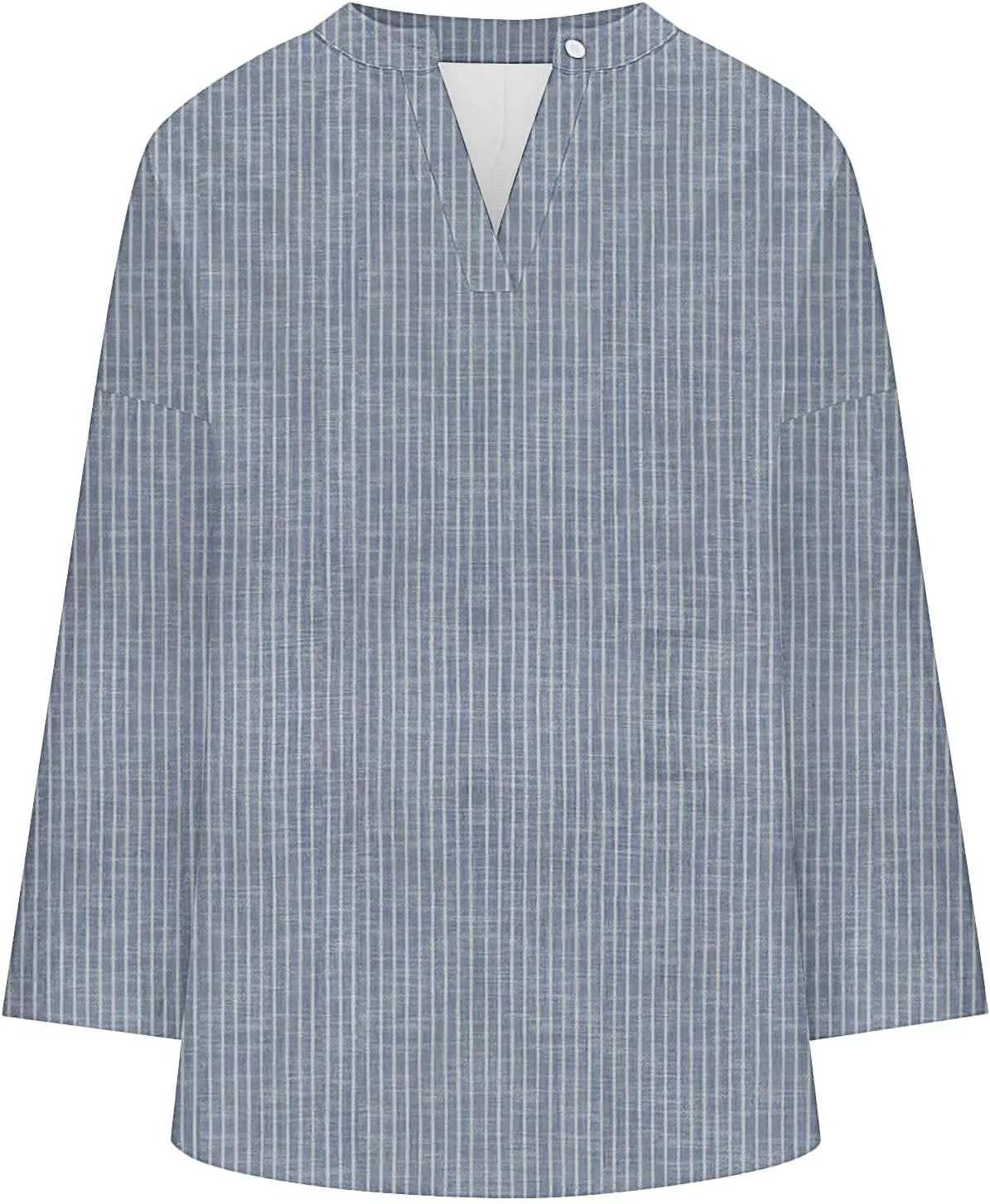 Cotton Linen Henley Tops Women Dressy Long Sleeve Vneck Hide Belly Longline Tshirts Plain Cotton Tunic Tee Shirts