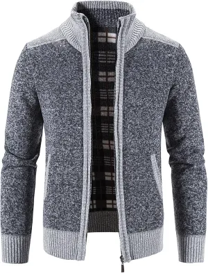 DuDubaby Autumn and Winter Men's Fashion Loose Cardigan Warm Lapel Hooded Jacket Sweater