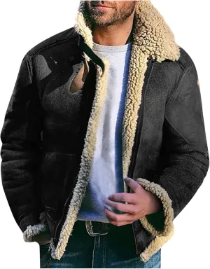 DuDubaby Men's Casual Hoodie Long Sleeve Sweatshirt Jacket Plush Jacket Sweater Top