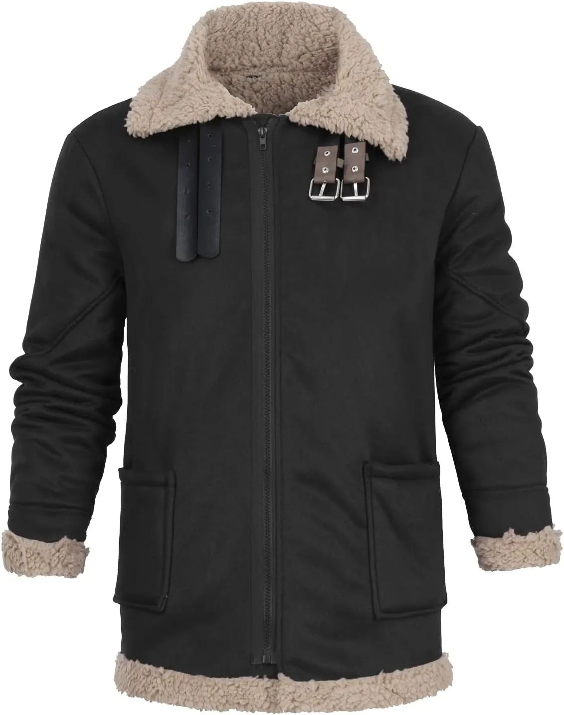DuDubaby Men's Casual Hoodie Long Sleeve Sweatshirt Jacket Plush Jacket Sweater Top