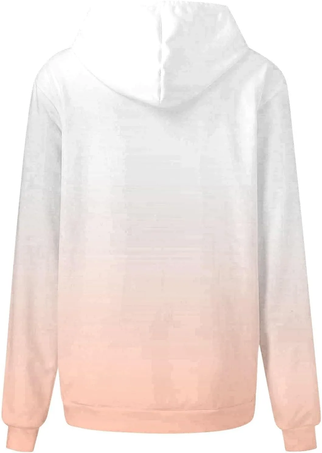 Fall Hoodie for Women Oversized Casual Gradient Color Long Sleeve Pullover Sweatshirts Fashion Hooded Lightweight Tops