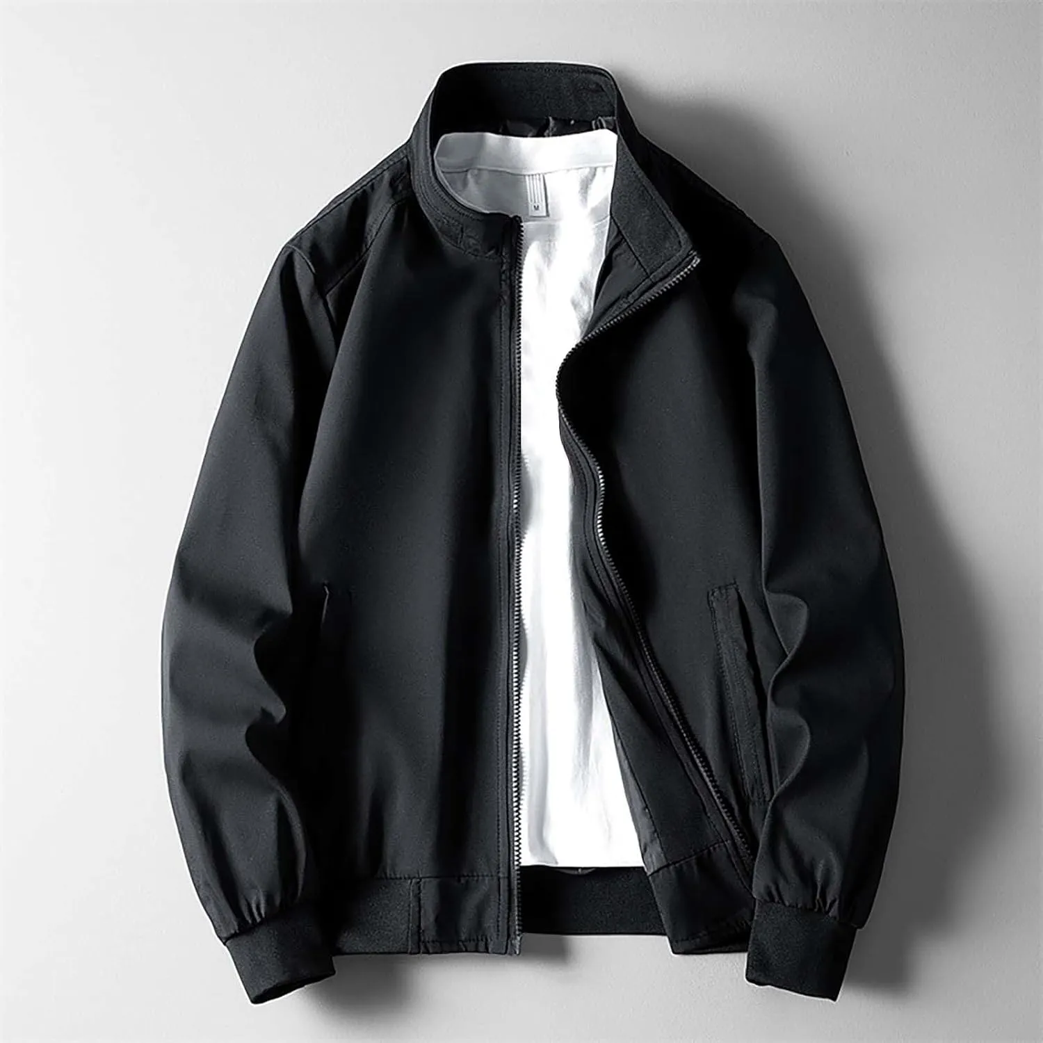 Flannel Shirt Workwear Jacket American Stand Collar Windproof Jacket Heavy Weight Tshirts for Men Raincoat for Men