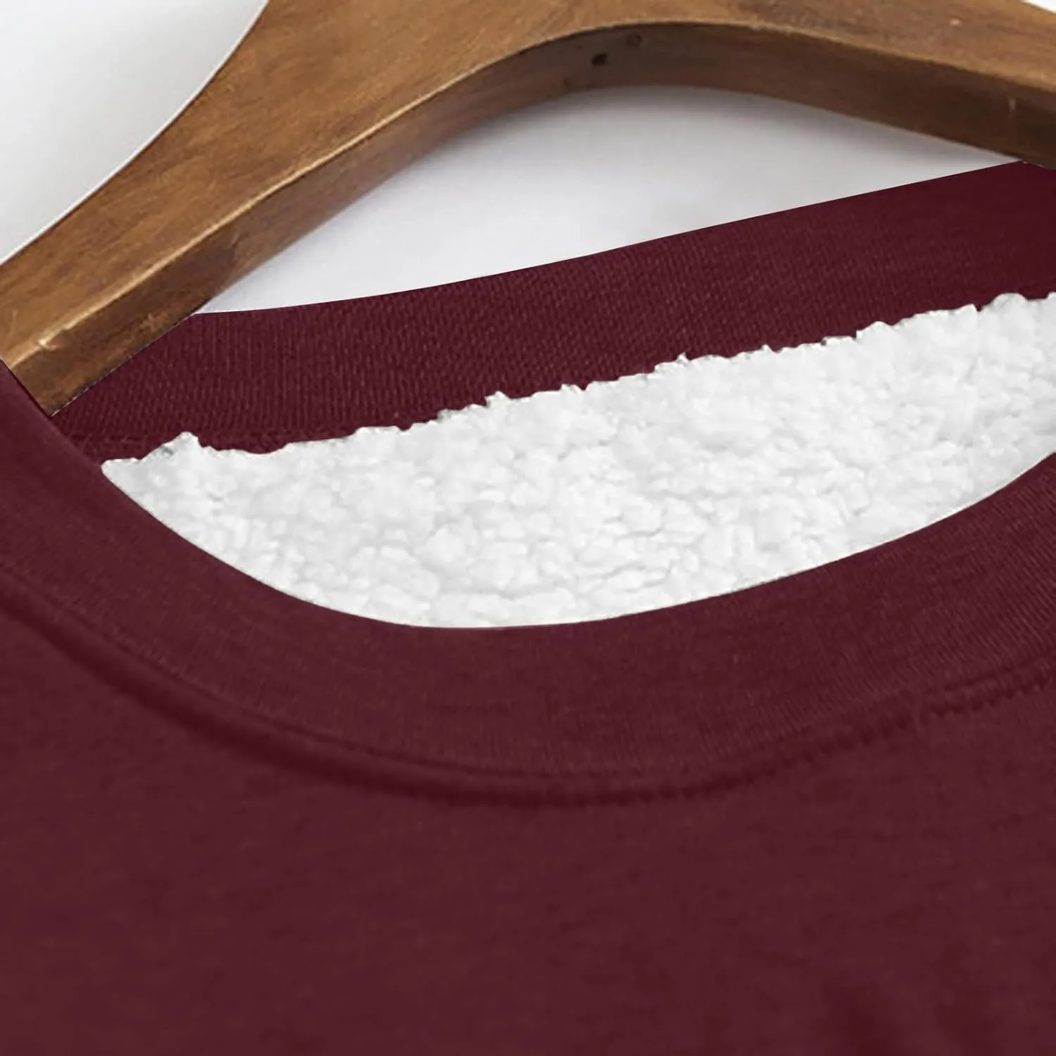Fleece Sweatshirts for Women Crewneck Thermal Shirts Fleece Tops Round Neck Long Sleeve Pullover Blouses