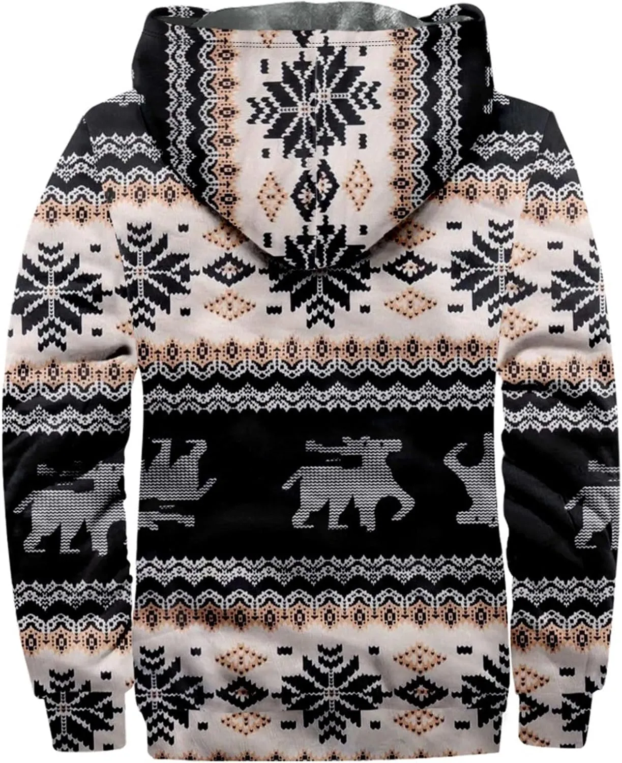Gentle Loose Novelty Sweatshirts Long Sleeve Zipper Hooded Relaxed Coat Outerwear Jackets for Men