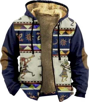 Gentle Loose Novelty Sweatshirts Long Sleeve Zipper Hooded Relaxed Coat Outerwear Jackets for Men
