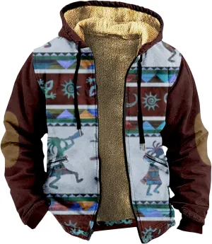Gentle Loose Novelty Sweatshirts Long Sleeve Zipper Hooded Relaxed Coat Outerwear Jackets for Men