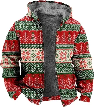 Gentle Loose Novelty Sweatshirts Long Sleeve Zipper Hooded Relaxed Coat Outerwear Jackets for Men