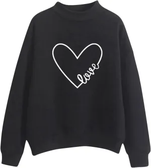 GIERIDUC Oversized Sweatshirt for Women Cute Graphic Crewneck Long Sleeve Casual Fleece Pullover Sweatshirts Loose Tops