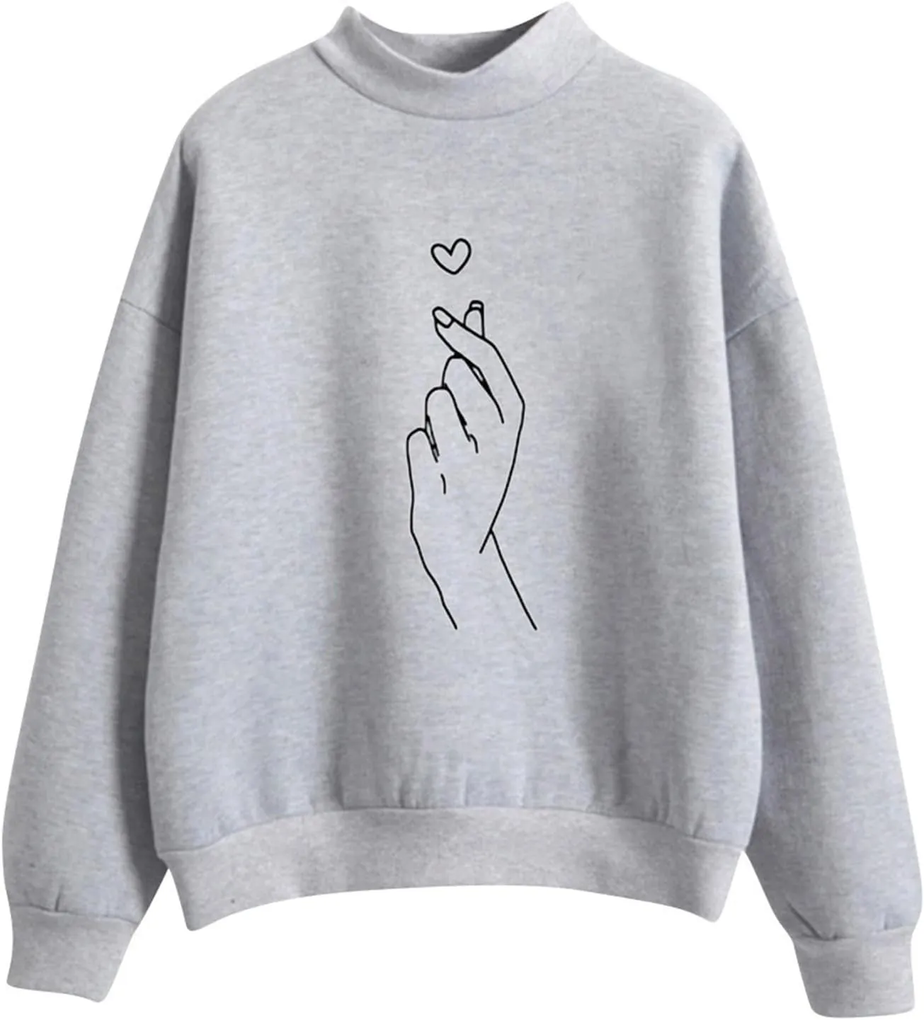 GIERIDUC Oversized Sweatshirt for Women Cute Graphic Crewneck Long Sleeve Casual Fleece Pullover Sweatshirts Loose Tops