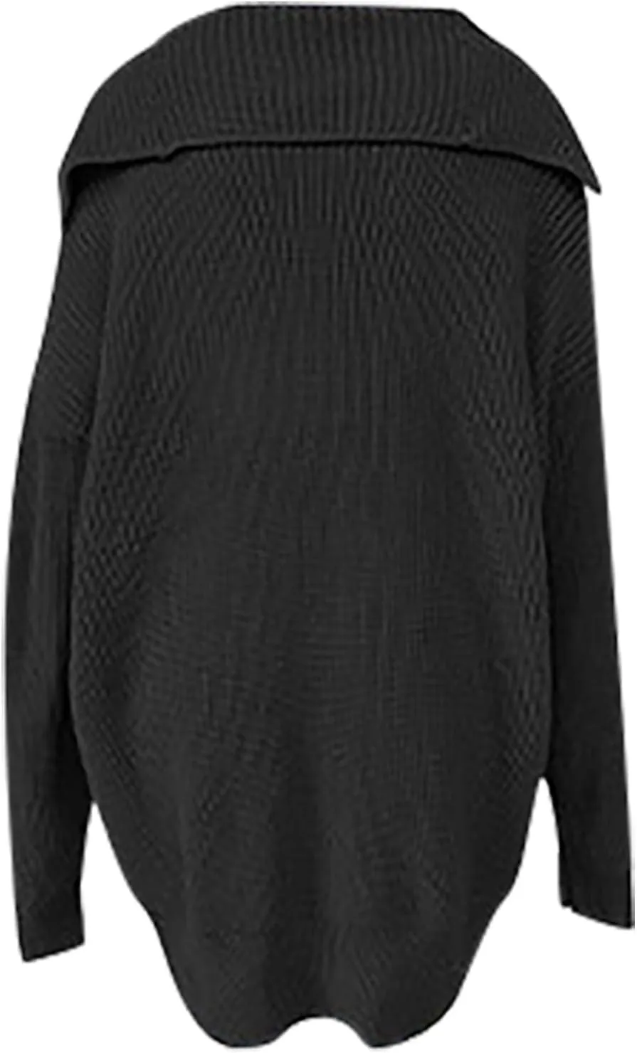 HGps8w Women's Winter Hooded Cardigans Open Front Loose Button Up Long Sleeve Knit Sweater Coat Outerwear with Pockets