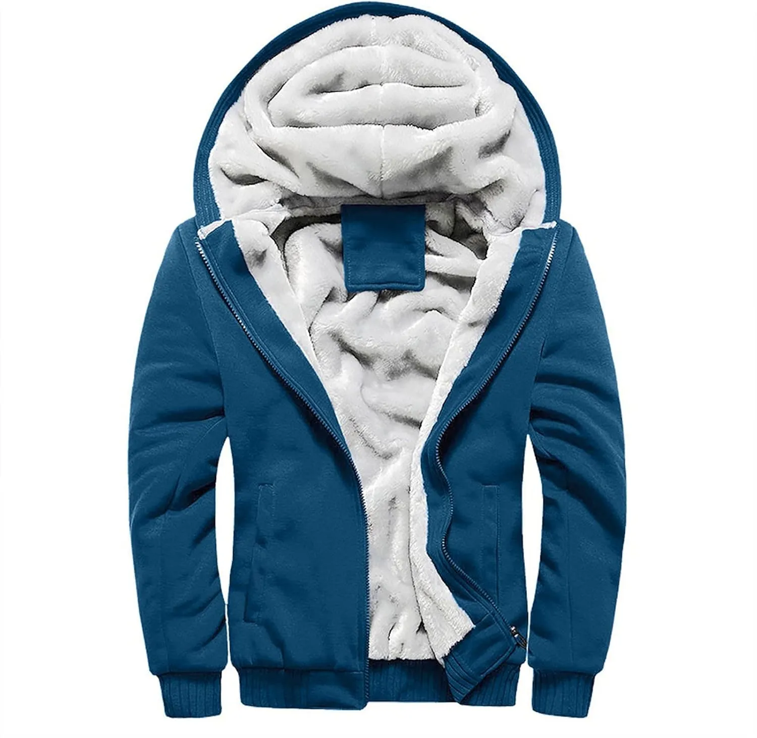 Hoodies For Men Hoodie Winter Warm Fleece Zipper Sweater Jacket Outwear Coat Tops Blouses