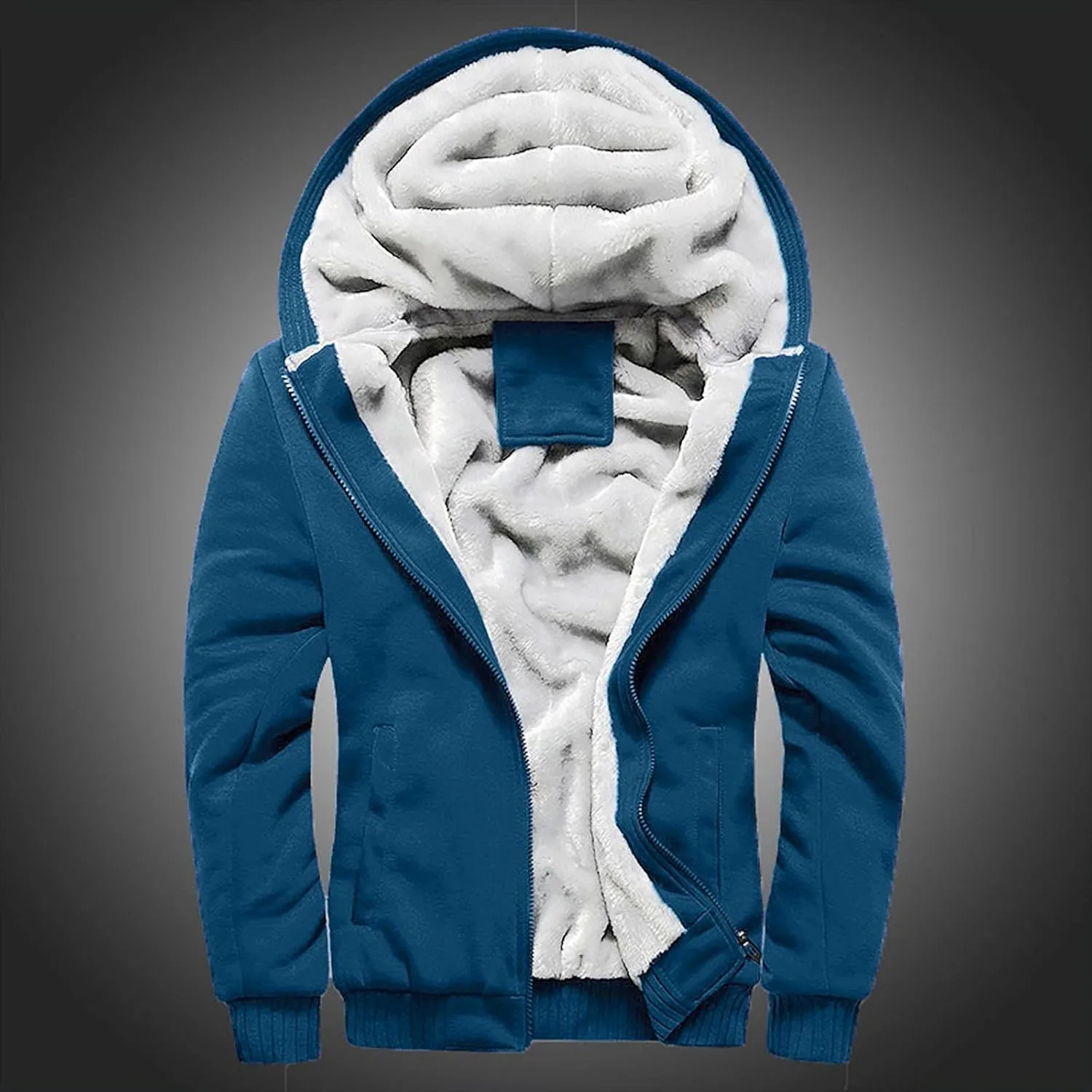 Hoodies For Men Hoodie Winter Warm Fleece Zipper Sweater Jacket Outwear Coat Tops Blouses