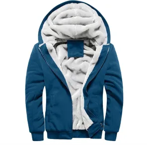 Hoodies For Men Hoodie Winter Warm Fleece Zipper Sweater Jacket Outwear Coat Tops Blouses