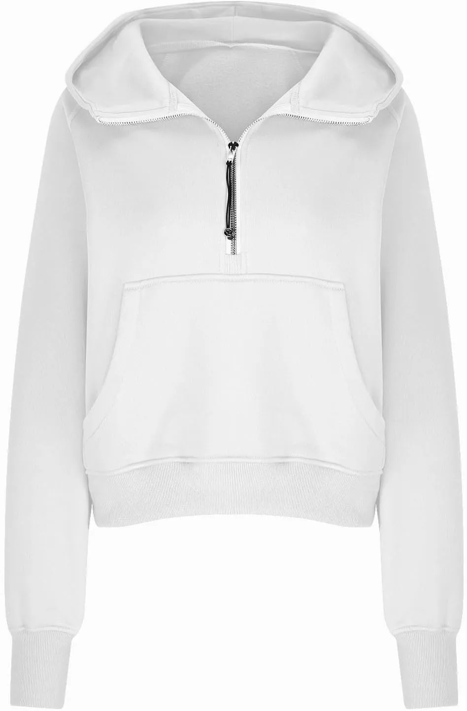 Hoodies For Women Half Zip Cropped Pullover Tops With Thumb Hole Fleece Quarter Zipper Hoodie 2024 Fall Y2k Outfits
