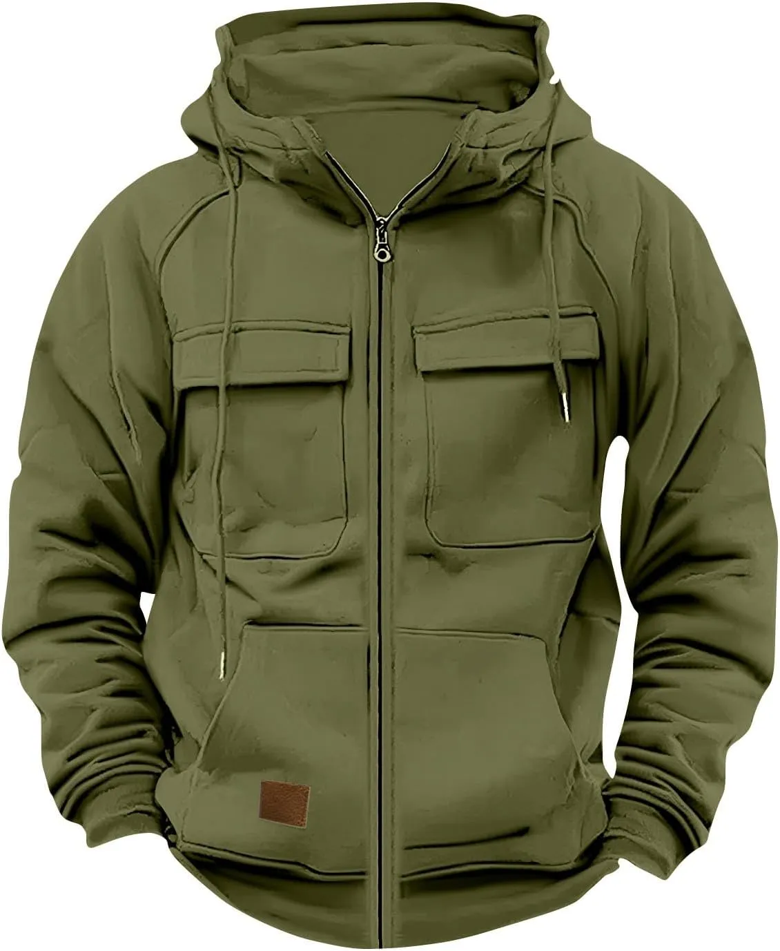 JJHAEVDY Jackets for Men Solid Full Zip Up Sweatshirt Drawstring Long Sleeve Coats Sports Y2k Hoodie Fall Jacket with Pockets