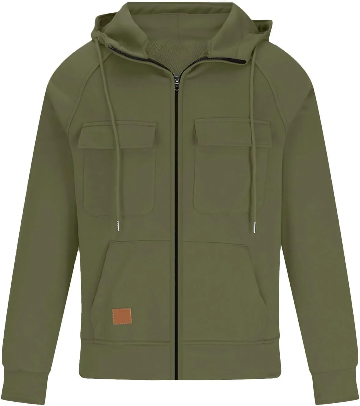 JJHAEVDY Jackets for Men Solid Full Zip Up Sweatshirt Drawstring Long Sleeve Coats Sports Y2k Hoodie Fall Jacket with Pockets