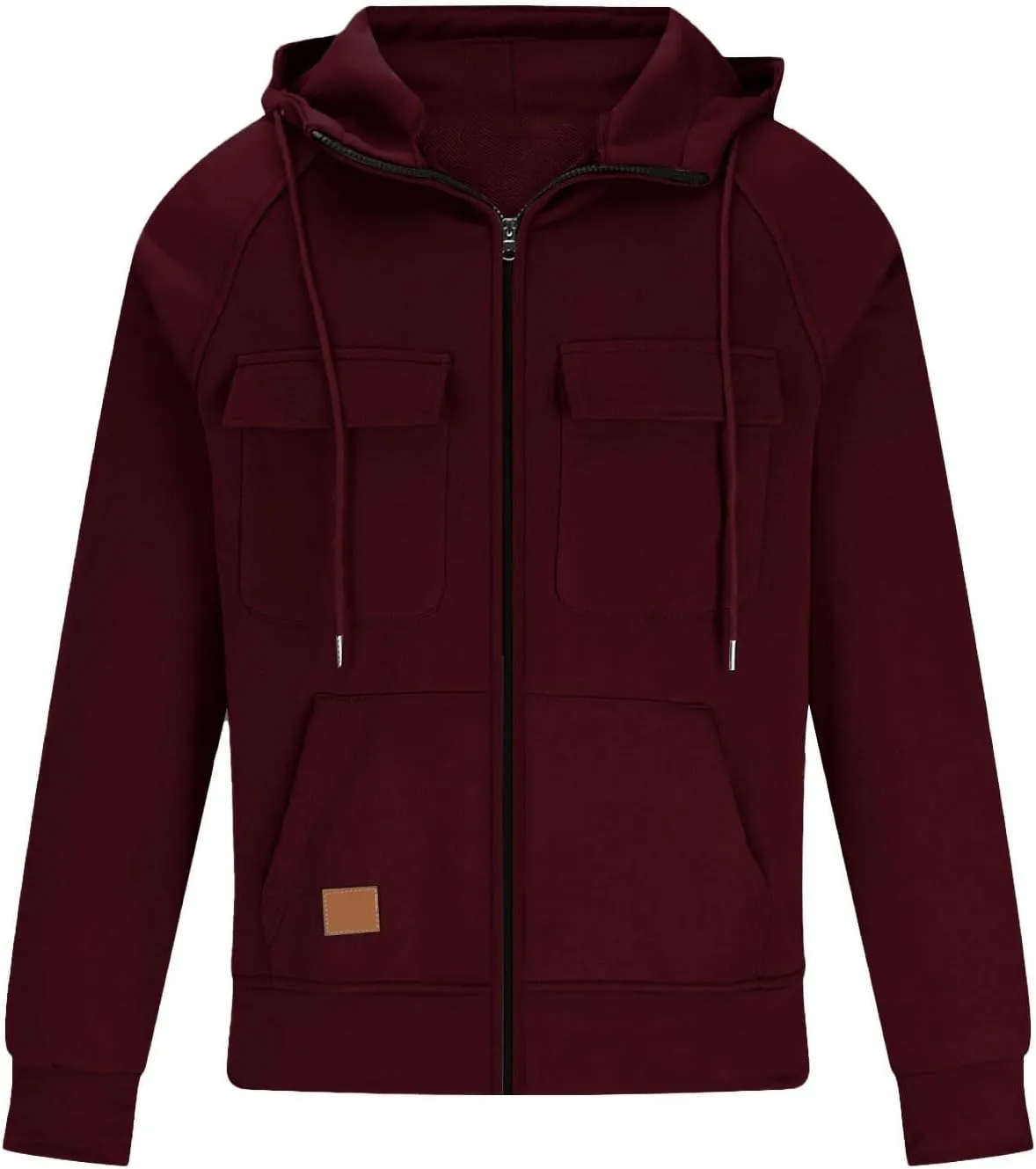 JJHAEVDY Jackets for Men Solid Full Zip Up Sweatshirt Drawstring Long Sleeve Coats Sports Y2k Hoodie Fall Jacket with Pockets