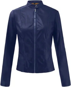 LCMTWX Leather Jackets Jacket Coat Punk Tops Motor Cropped Short Lapel Zip Women's Coat Coats for Women Women Jackets De