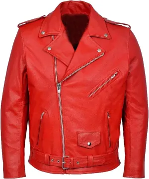 Leather Jackets for Men, Faux Bomber Jacket Men Motorcycle Lapel Asymmetric Zip-Up Blet Slim Fit Biker Coat Outwear