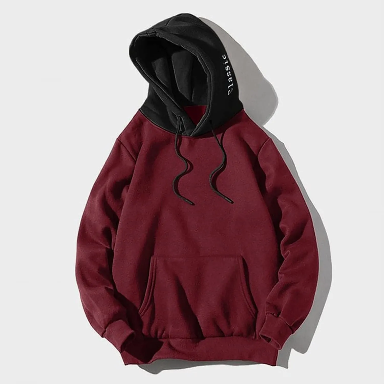 Lightweight Hoodies for Men Casual Patchwork Hooded Top Blouse Sweatshirt with Pockets Coat Cozy Sweatshirts