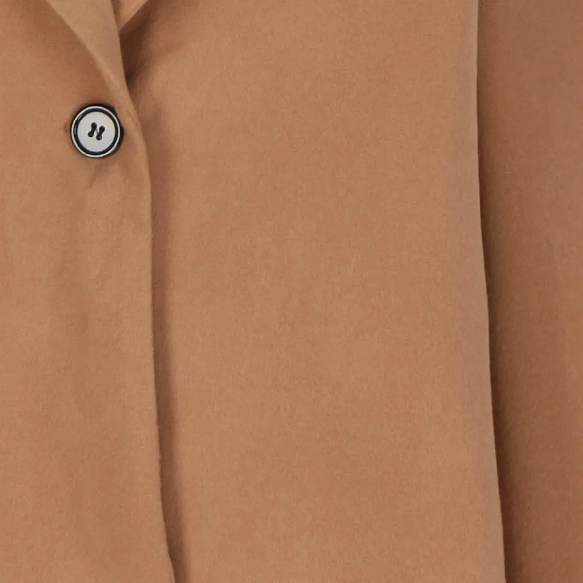 Lmdudan Women Wool Blend Cropped Pea Coats Single Breasted Notched Lapel Long Sleeve Jacket Casual Button Down Trench Coat