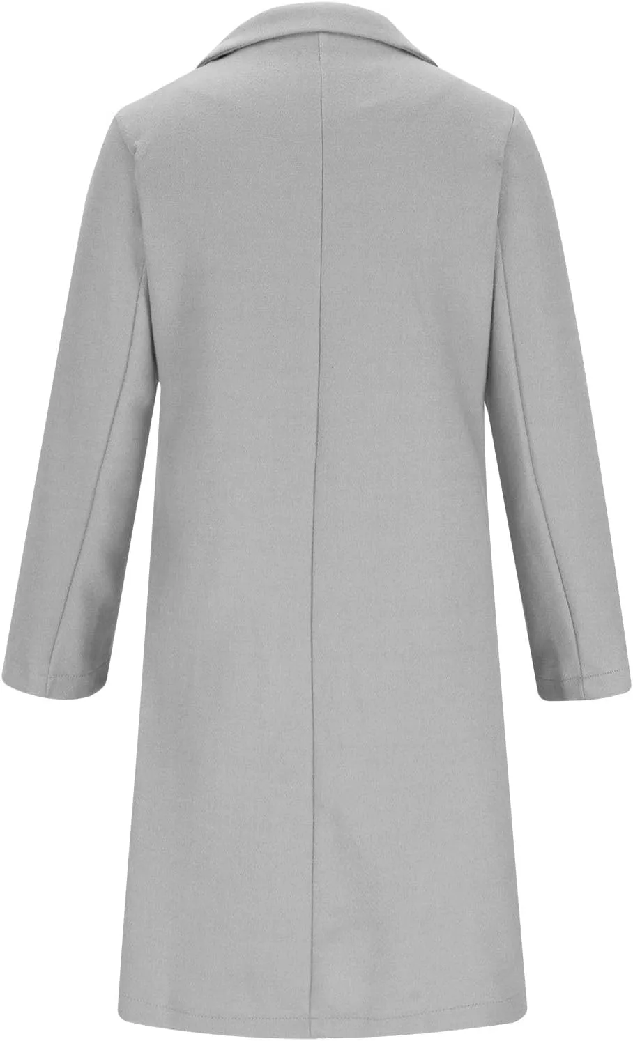 Long Jackets for Women Trendy Open Front Jacket Double Breasted Outwear Casual Winter Trench Coat with Pocket