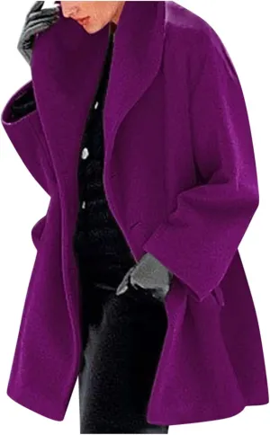 Long Trench Coat for Women Fuzzy Jacket Loose Fitting Warm Winter Outwear Fashion Cropped Trench Coat for Women 2024