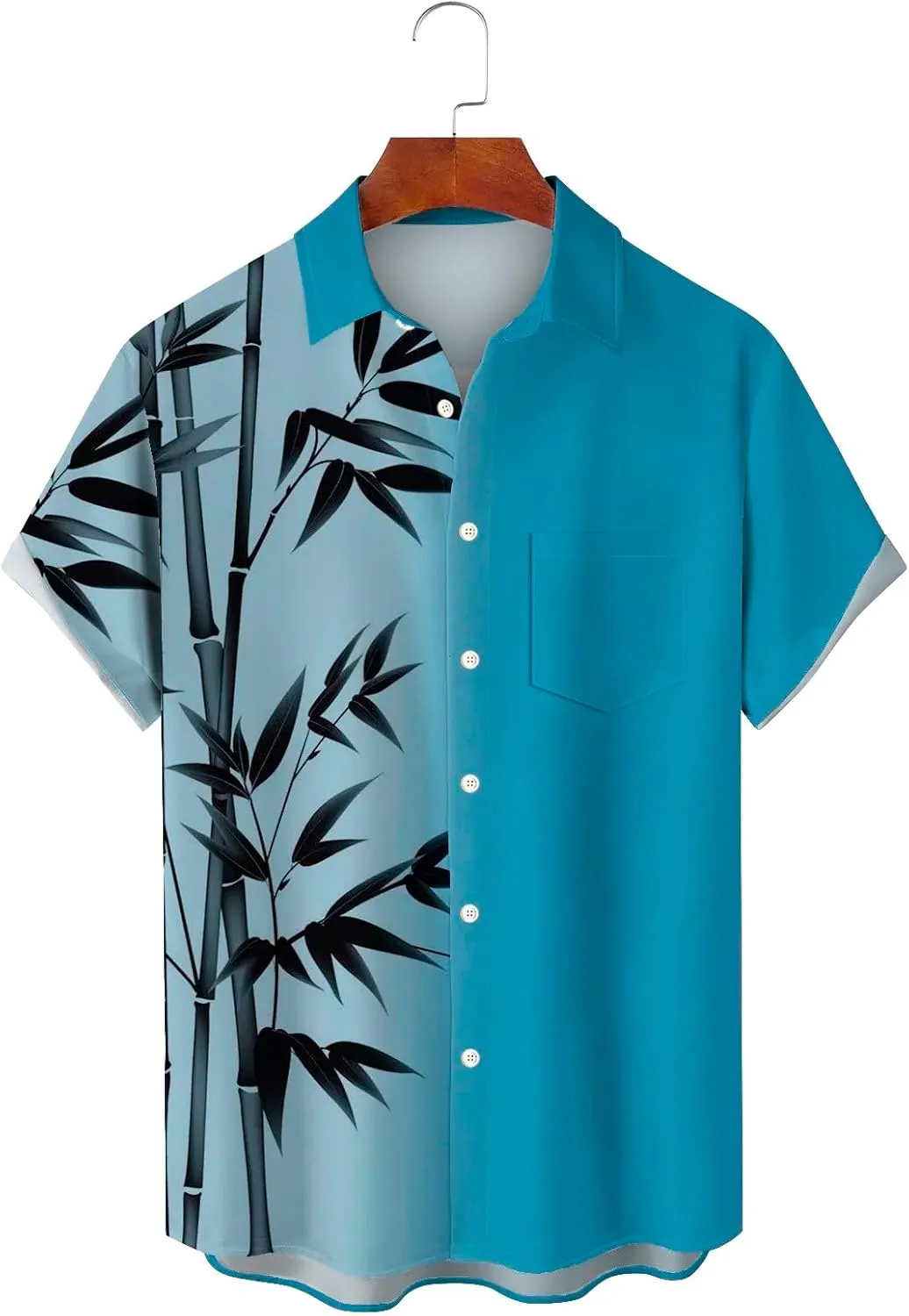 Men's Bowling Shirts Casual Button Down Beach Shirt Relaxed Fit Short Sleeve Hawaiian Shirt Summer Beach Holiday Tops