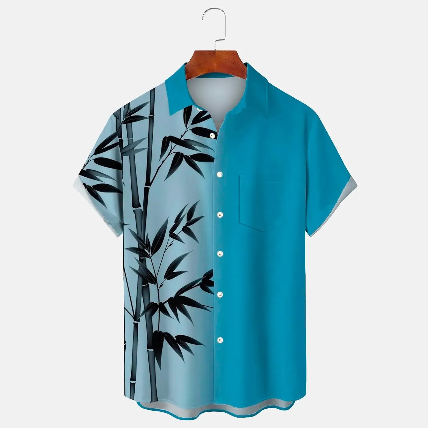 Men's Bowling Shirts Casual Button Down Beach Shirt Relaxed Fit Short Sleeve Hawaiian Shirt Summer Beach Holiday Tops