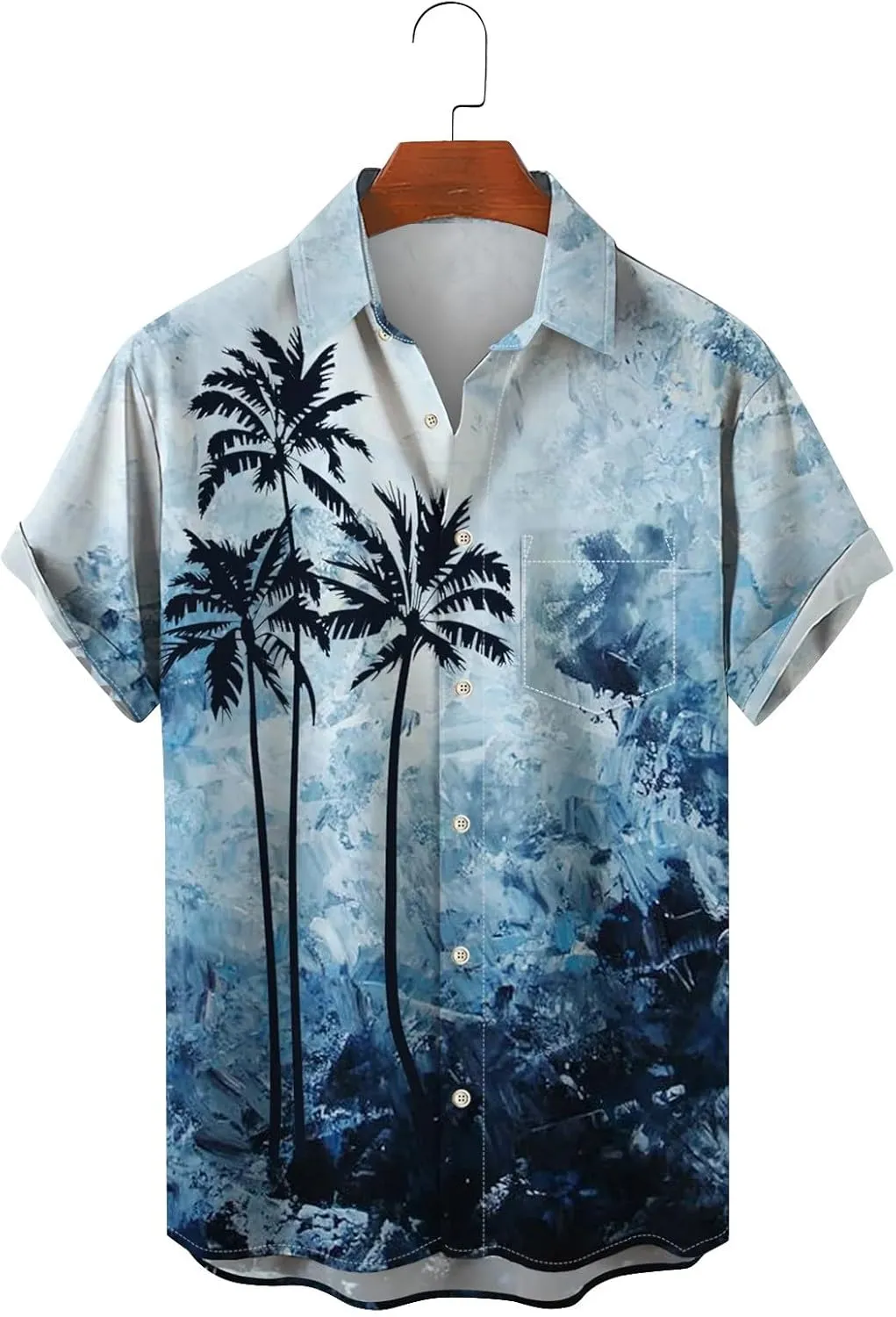 Men's Bowling Shirts Casual Button Down Beach Shirt Relaxed Fit Short Sleeve Hawaiian Shirt Summer Beach Holiday Tops