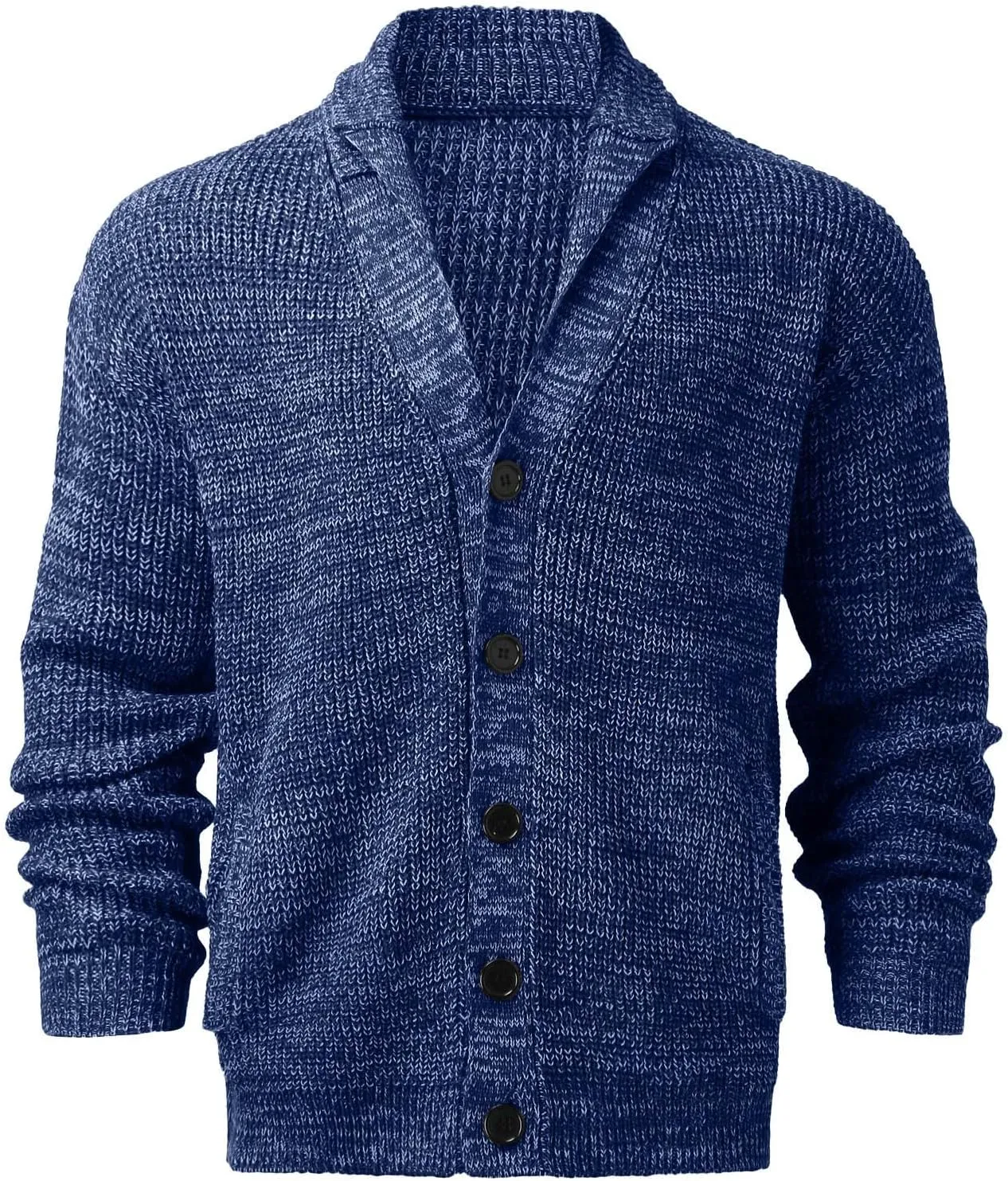 Mens Cable Knit Cardigan Sweater Shawl Collar Knit Blazer Jackets Button Down Fall Winter Faux Wool Chunky Sweaters