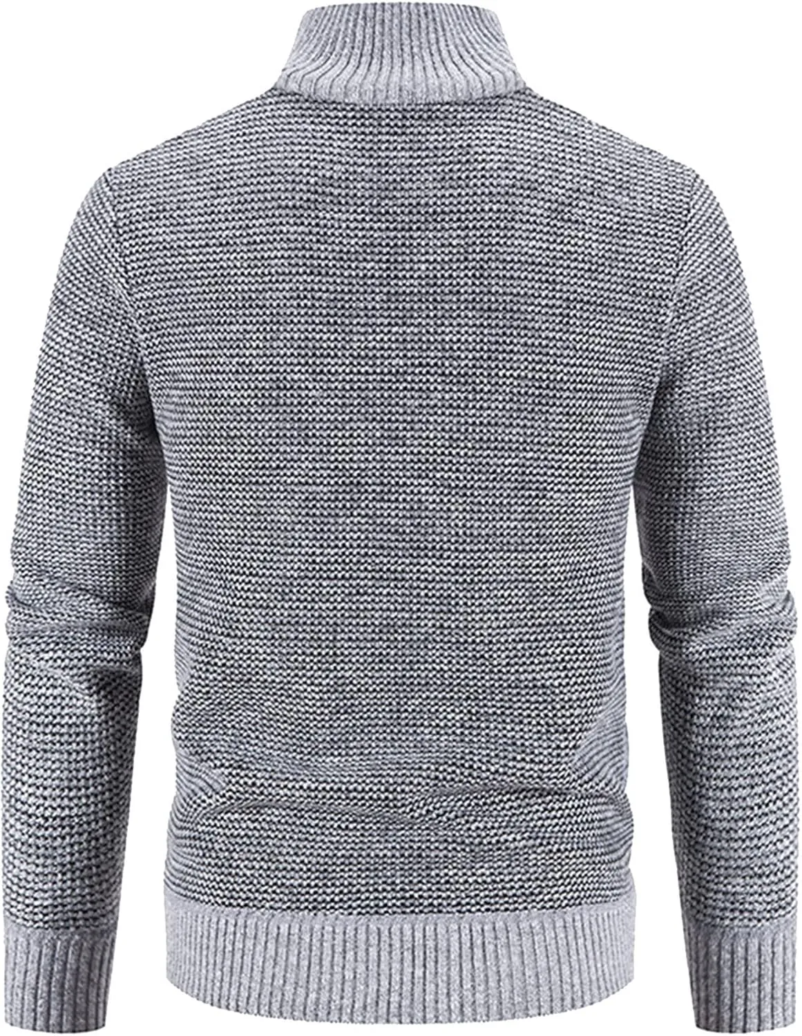 Mens Cardigan, Men's Cardigan Sweaters Knit Zipper Casual Slim Fit Stand Collar with Full Zip and Pockets