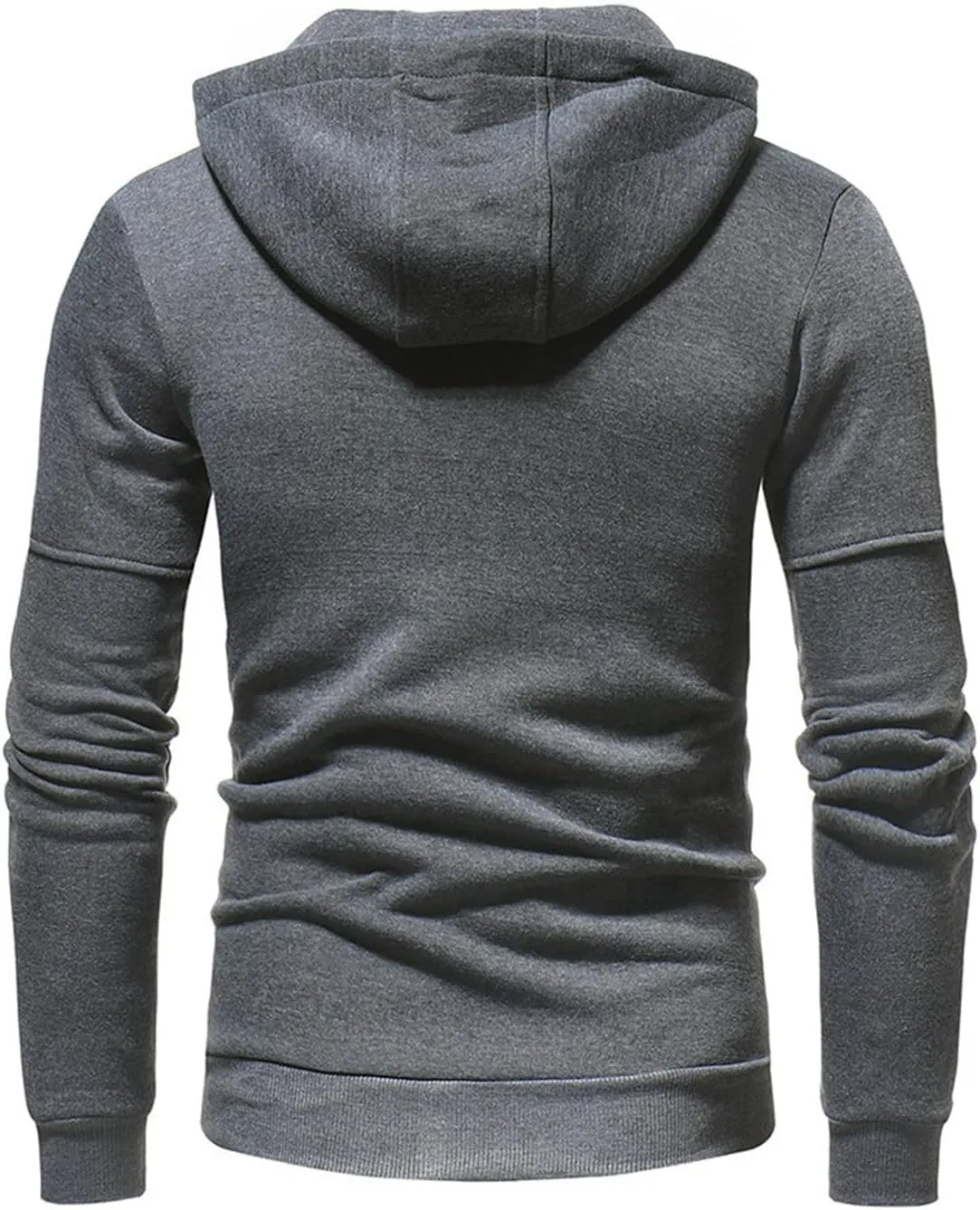 Mens Cardigan Sweaters Jacket Loose Fit Midweight Thermal Lined Full Zip Sweatshirts Slim Fit Hooded Jackets